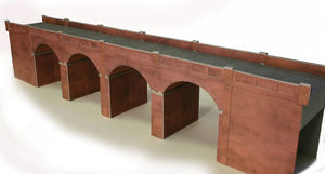 METCALFE PO240 00/H0 SCALE DOUBLE TRACK BRICK VIADUCT KIT