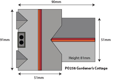 METCALFE PO258 00/H0 GARDENERS COTTAGE