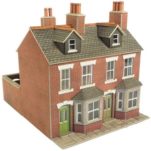 METCALFE PO261 00/H0 RED TERRACED HOUSES RED BRICK