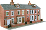 METCALFE PO274 00/H0 SCALE LOW RELIEF RED BRICK TERRACED HOUSE FRONTS