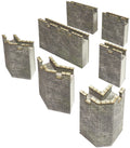 METCALFE PO293 00/H0 SCALE CASTLE  CURTAIN WALLS