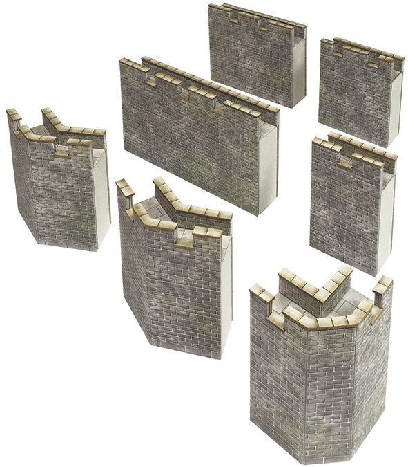 METCALFE PO293 00/H0 SCALE CASTLE  CURTAIN WALLS