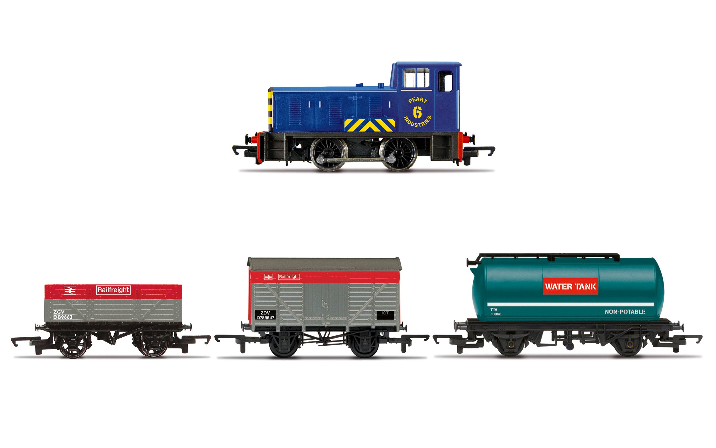 Hornby R30036 Railroad Steam Locomotives Diesel Freight Train Pack