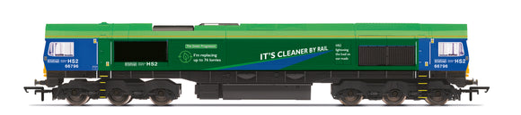 HORNBY  R30151 GBRf, HS2 Class 66, Co-Co, 66796 'The Green Progressor' - Era