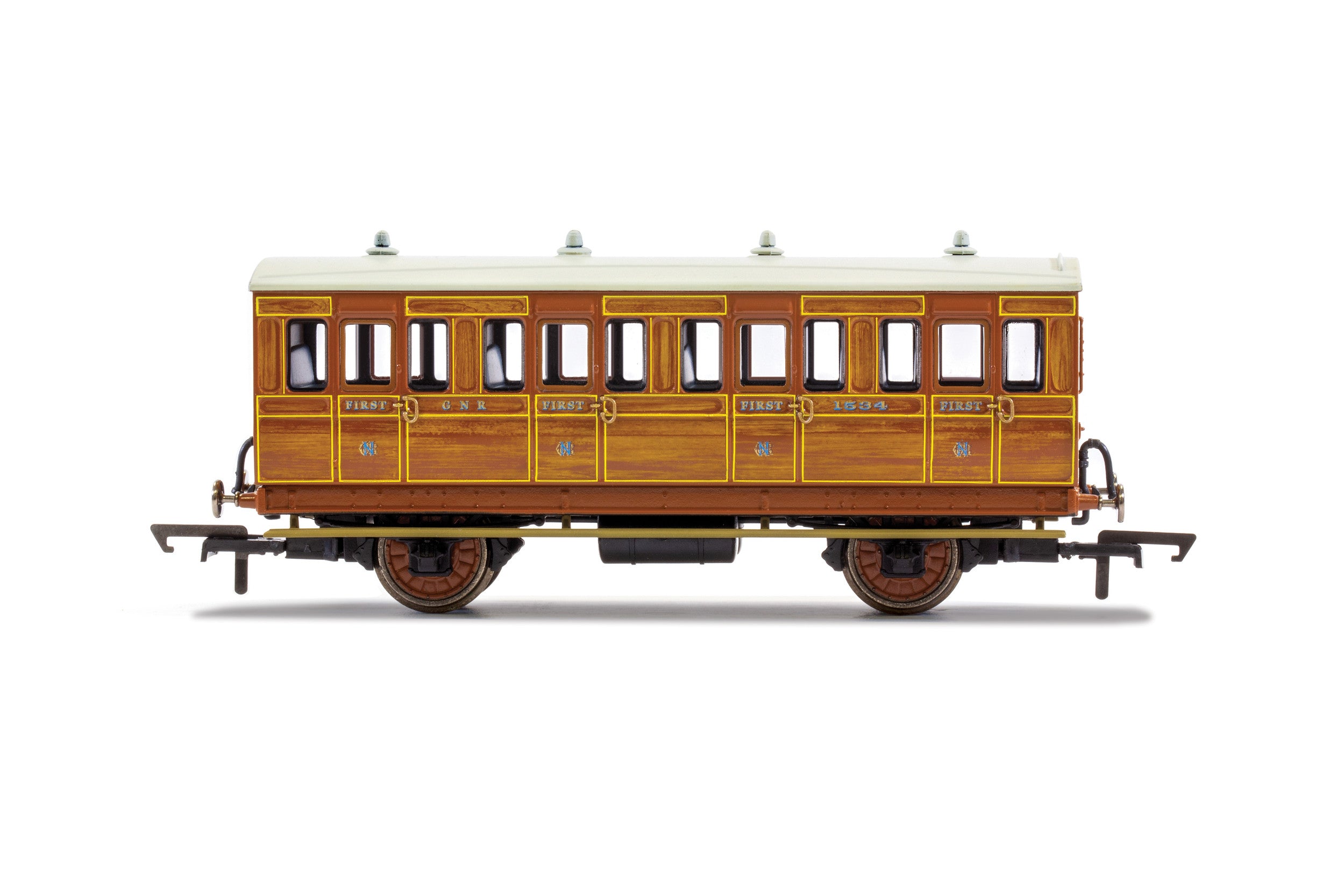 Hornby R40057 Coaches GNR  4 Wheel Coach  1st Class  1534 - Era 2