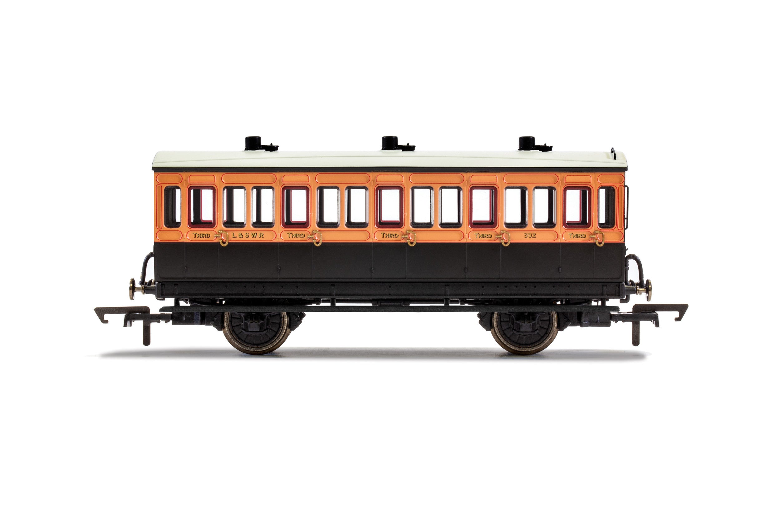 Hornby R40062A Coaches LSWR  4 Wheel Coach  3rd Class  308 - Era 2