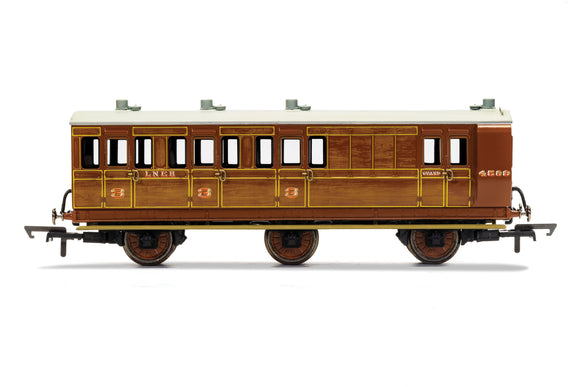 Hornby R40083 Coaches LNER  6 Wheel Coach  Brake 3rd Class  4589 - Era 3
