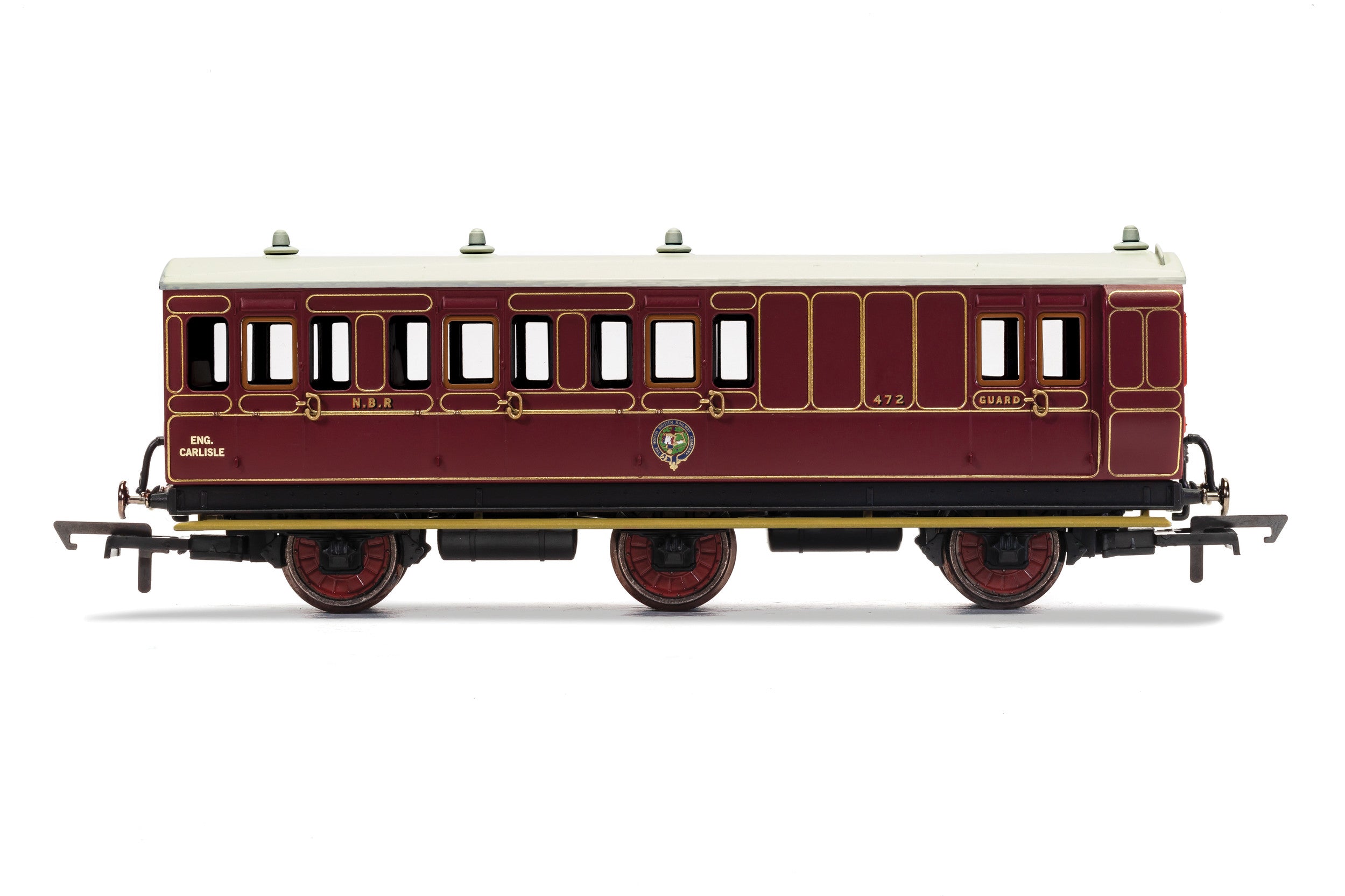 Hornby R40093 Coaches NBR  6 Wheel Coach  Unclassed (Brake 3rd) Coach  472 - Era 2