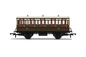 Hornby R40112 Coaches GWR  4 Wheel Coach  3rd Class  Fitted Lights  1889 - Era 2/3