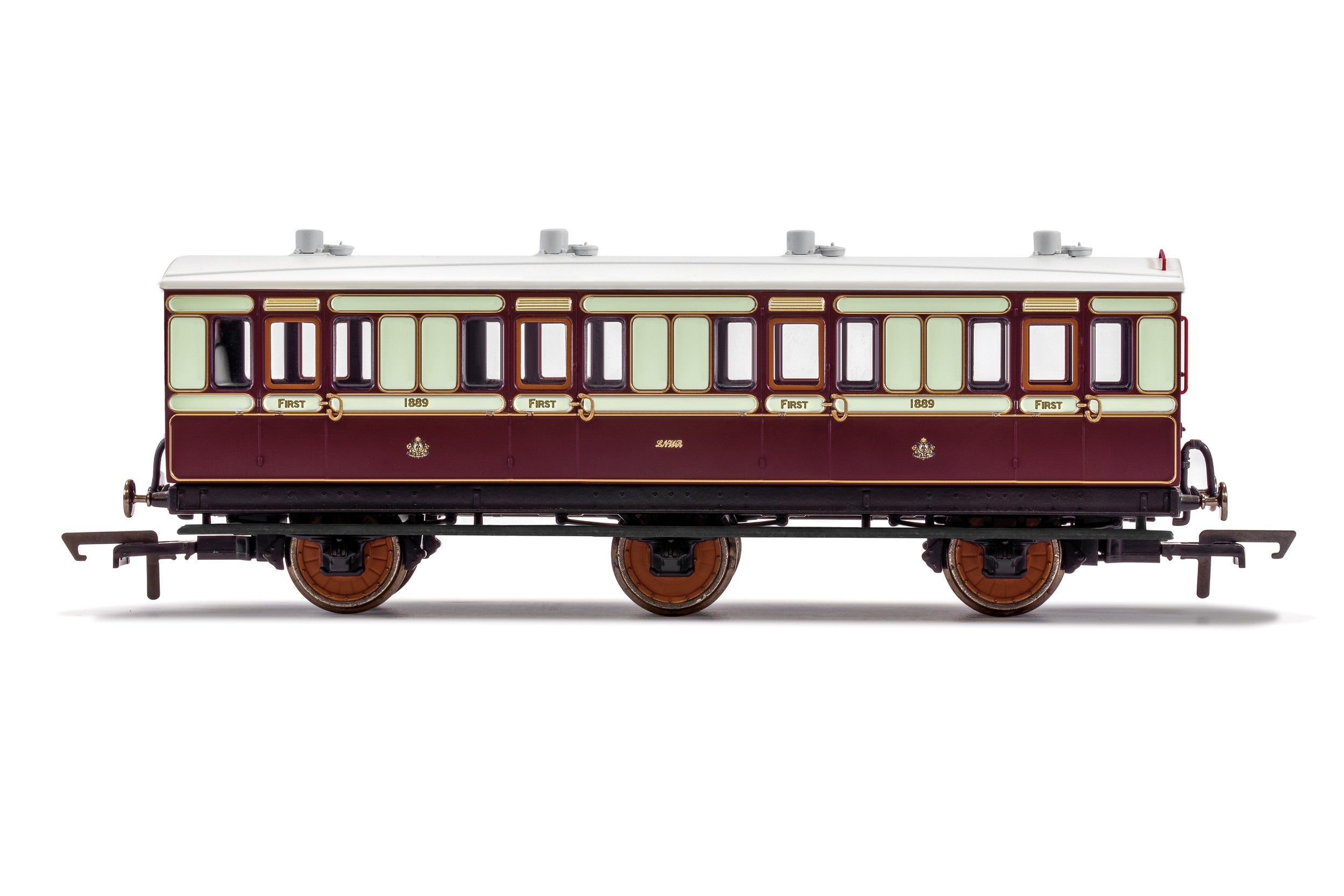 Hornby R40119 Coaches LNWR  6 Wheel Coach  1st Class  Fitted Lights  1889 - Era 2