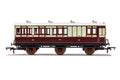 Hornby R40122 Coaches LNWR  6 Wheel Coach  Brake 3rd Class  Fitted Lights  7463 - Era 2