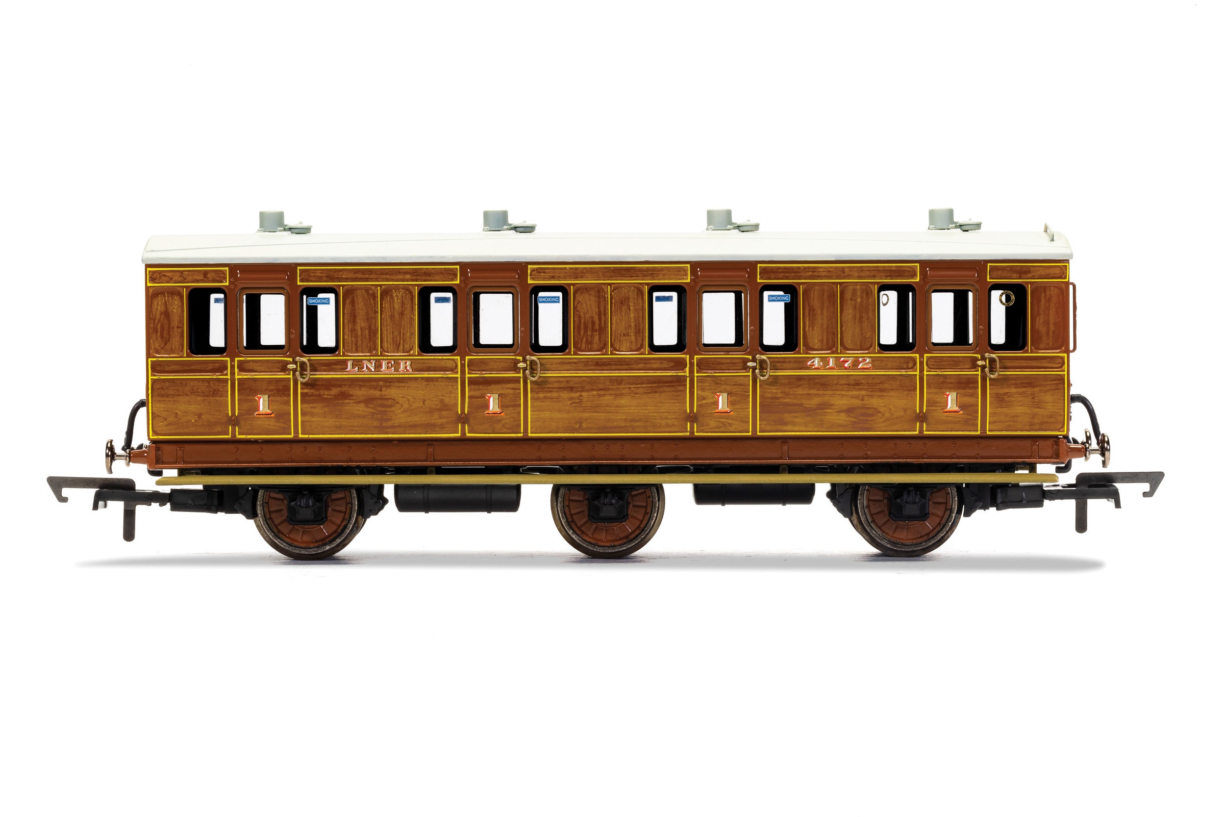 Hornby R40127 Coaches LNER  6 Wheel Coach  1st Class  Fitted Lights  4172 - Era 3