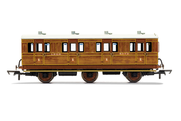 Hornby R40127 Coaches LNER  6 Wheel Coach  1st Class  Fitted Lights  4172 - Era 3