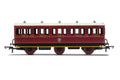 Hornby R40136 Coaches NBR  6 Wheel Coach  3rd Class  Fitted Lights  1169 - Era 2