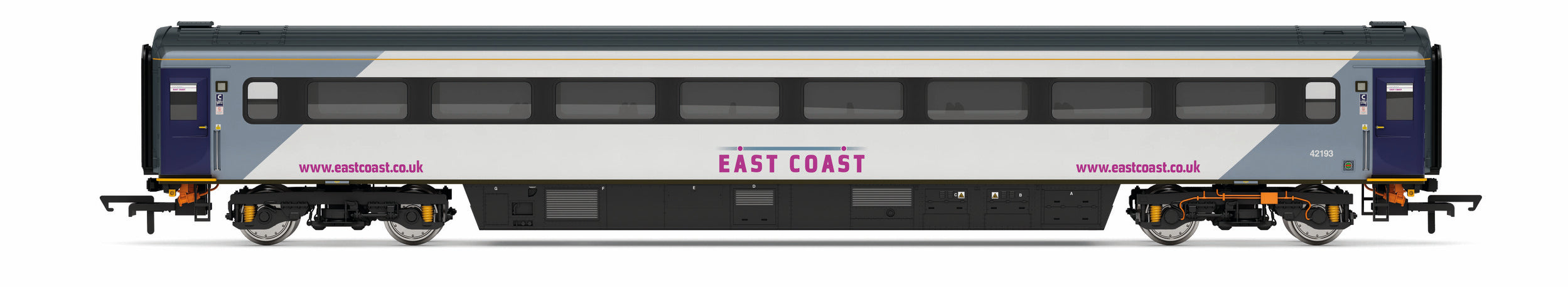 Hornby R40247 East Coast, Mk3 Trailer Standard, 42193 - Era 10