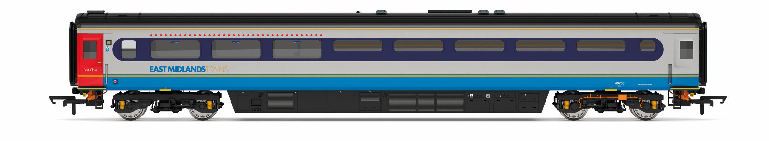 Hornby R40366 East Midlands MK3 Coach F 40753 TFKB - Era 10
