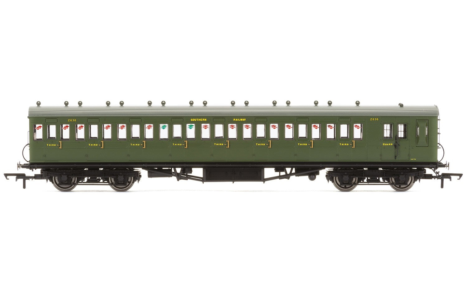 Hornby R4717A SR  58' Maunsell Rebuilt (Ex-LSWR 48')  Eight Compartment Brake Third  2636 'Set 42' - Era 3