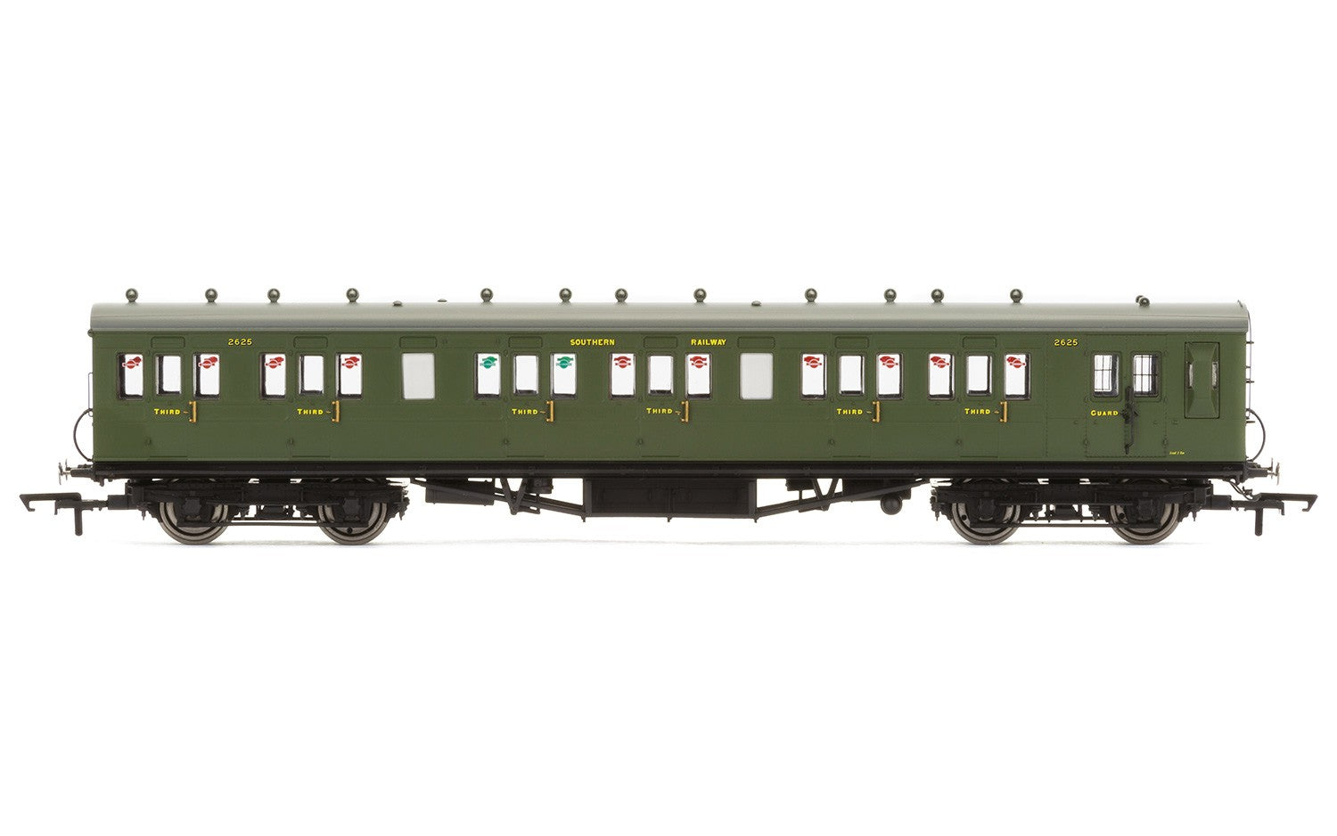 Hornby R4718A SR  58' Maunsell Rebuilt (Ex-LSWR 48')  Six Compartment Brake Third  2625 - Era 3