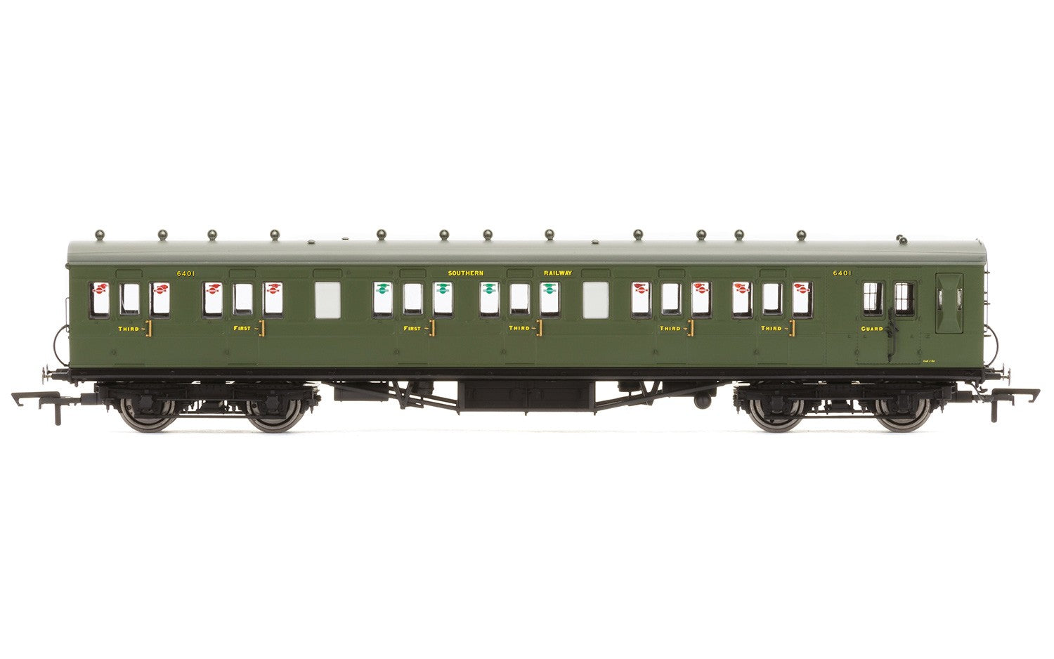 Hornby R4719A SR  58' Maunsell Rebuilt (Ex-LSWR 48')  Six Compartment Brake Composite  6401 'Set 42' - Era 3