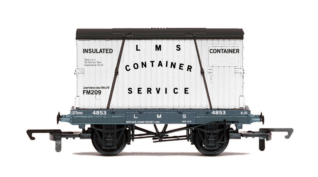 Hornby R60107 LMS, Container Service, Conflat A - Era 3