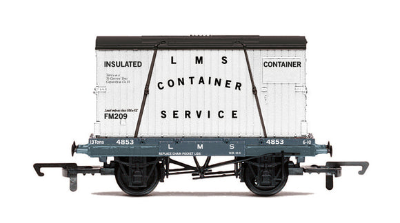 Hornby R60107 LMS, Container Service, Conflat A - Era 3