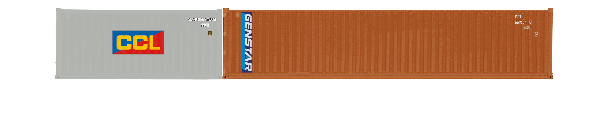 HORNBY R60127 GENSTAR AND CCL  40 FT AND 20 FT  CONTAINERS
