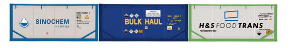 HORNBY R60129 BULKHAUL FOODTRANS AND SINOCHEM  20 FT  CONTAINERS