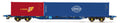 HORNBY R60132 KFA CONTAINER WAGON 40 FT AND 20 FT CONTAINERS TOUAX