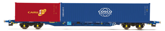 HORNBY R60132 KFA CONTAINER WAGON 40 FT AND 20 FT CONTAINERS TOUAX