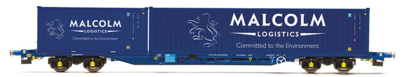 HORNBY R60133 KFA CONTAINER WAGON 40 FT AND 20 FT CONTAINERS MALCOLM LOGISTICS