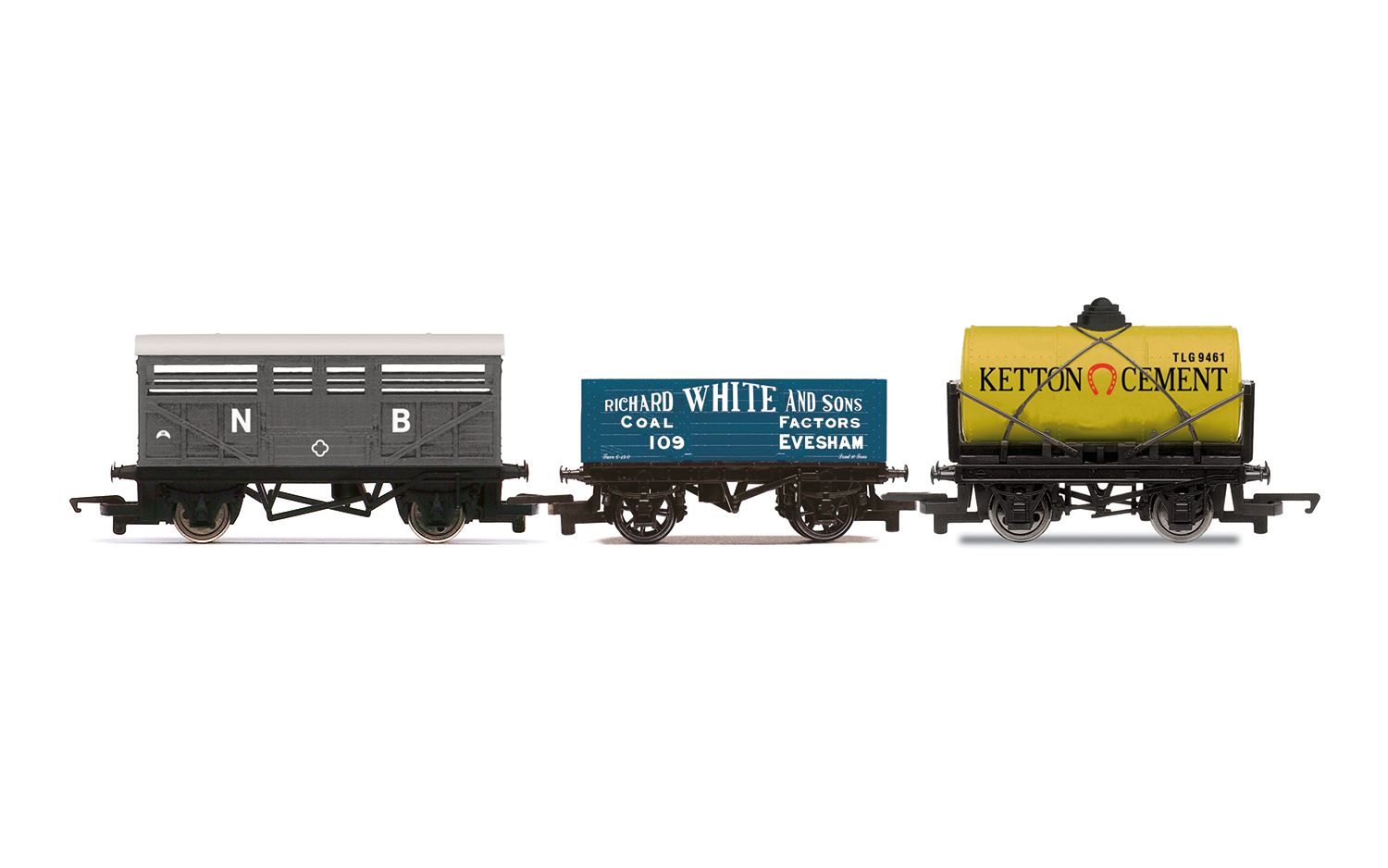HORNBY R60135 RailRoad Triple Wagon Pack Various - Era 38