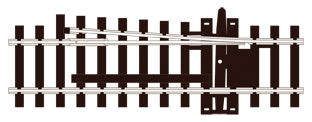 PECO SL-84 CATCH TURNOUT R/H OO GAUGE STREAMLINE TRACK CODE 100 INSULFROG POINTS TURNOUTS RIGID UNIT NICKEL SILVER TRACK WOODEN SLEEPERS