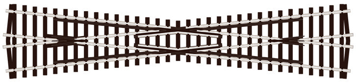 PECO SL-94 LONG CROSSING (12° ANGLE) OO GAUGE STREAMLINE TRACK CODE 100 INSULFROG POINTS TURNOUTS RIGID UNIT NICKEL SILVER TRACK WOODEN SLEEPERS