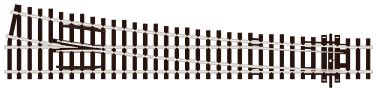 PECO SL-88 LARGE RADIUS R/H OO GAUGE STREAMLINE TRACK CODE 100 INSULFROG POINTS TURNOUTS RIGID UNIT NICKEL SILVER TRACK WOODEN SLEEPERS