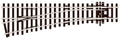 PECO SL-E92 SMALL RADIUS L/H OO GAUGE STREAMLINE TRACK CODE 100 INSULFROG POINTS TURNOUTS RIGID UNIT NICKEL SILVER TRACK WOODEN SLEEPERS