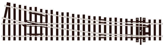 PECO SL-95 MEDIUM RADIUS R/H OO GAUGE STREAMLINE TRACK CODE 100 INSULFROG POINTS TURNOUTS RIGID UNIT NICKEL SILVER TRACK WOODEN SLEEPERS