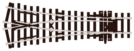 PECO SL-E97 Y SMALL RADIUS OO GAUGE STREAMLINE TRACK CODE 100 ELECTROFROG POINTS TURNOUTS RIGID UNIT NICKEL SILVER TRACK WOODEN SLEEPERS