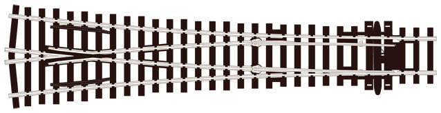 PECO SL-E98 Y LARGE RADIUS OO GAUGE STREAMLINE TRACK CODE 100 INSULFROG POINTS TURNOUTS RIGID UNIT NICKEL SILVER TRACK WOODEN SLEEPERS