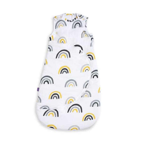 Snuz Pouch sleeping bag 0-6 months Mustard Rainbow 2.5tog