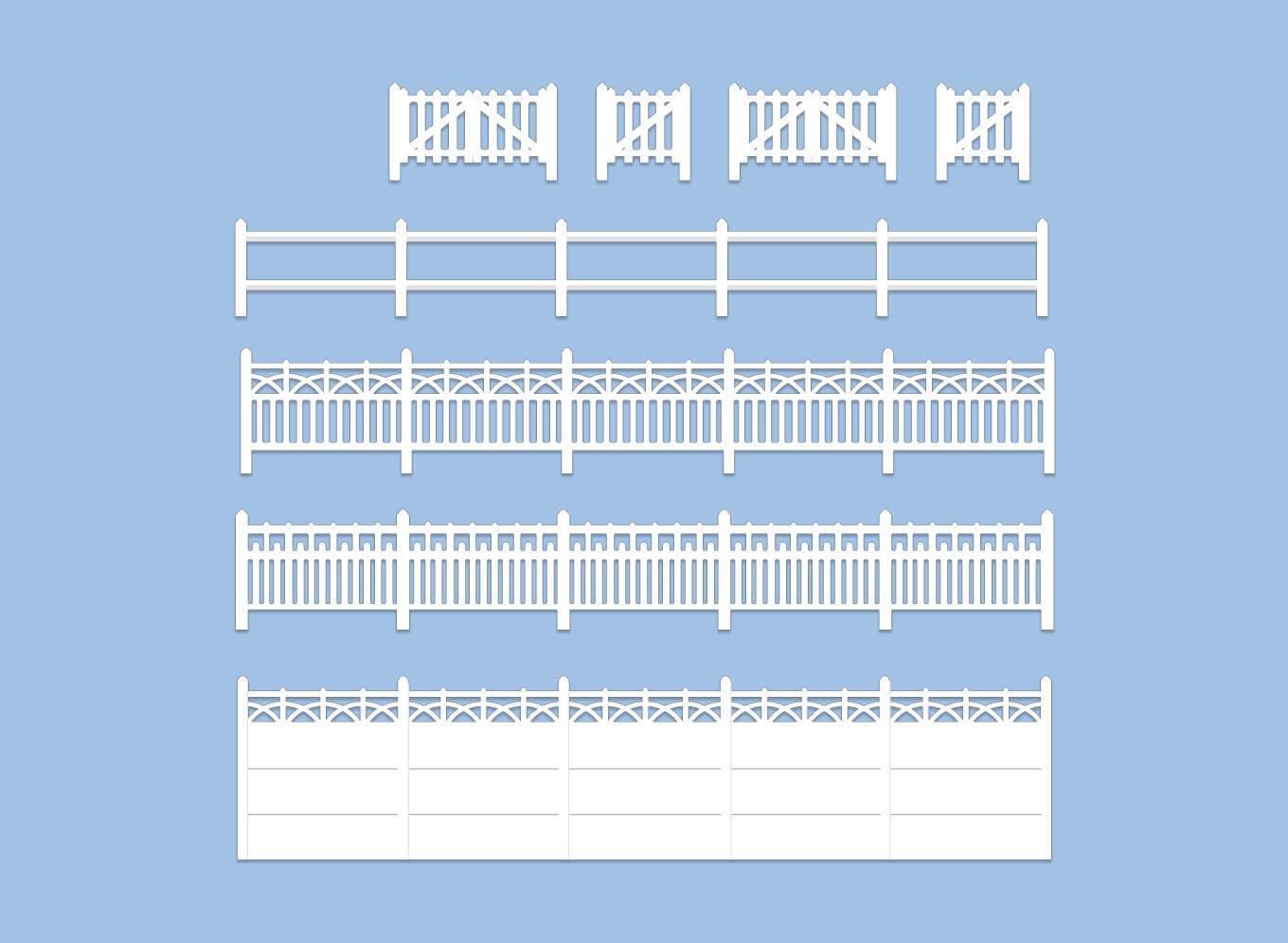 WILLS SS43 CONCRETE  FENCING 00 SCALE