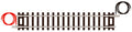 PECO ST-10 STANDARD STRAIGHT WIRED N GAUGE SETRACK CODE 80 STRAIGHT TRACK WOODEN SLEEPER TYPE  NICKEL SILVER RAIL