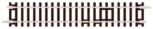 PECO ST-200 STANDARD STRAIGHT   168MM (6?IN) LONG OO GAUGE SETRACK CODE 100 RIGID UNIT NICKEL SILVER TRACK WOODEN SLEEPERS