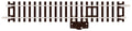 PECO ST-205 ISOLATING STANDARD STRAIGHT & SWITCH  168MM (6IN) LONG OO GAUGE SETRACK CODE 100 RIGID UNIT NICKEL SILVER TRACK WOODEN SLEEPERS