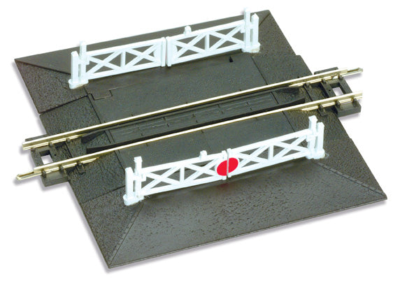 PECO ST-20 STRAIGHT LEVEL CROSSING COMPLETE WITH 2 RAMPS & 4 GATES N GAUGE SETRACK CODE 80 ACCESSORIES