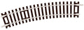PECO ST-220 NO.1 RADIUS STANDARD CURVE  371MM (14IN) RADIUS OO GAUGE SETRACK CODE 100 RIGID UNIT NICKEL SILVER TRACK WOODEN SLEEPERS