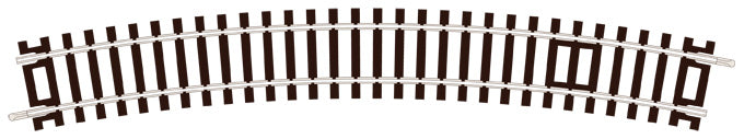 PECO ST-235 NO.4 RADIUS STANDARD CURVE  571.5MM (22½IN) RADIUS OO GAUGE SETRACK CODE 100 RIGID UNIT NICKEL SILVER TRACK WOODEN SLEEPERS