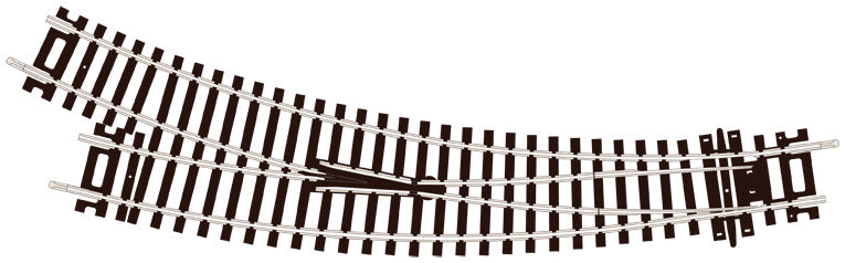 PECO ST-244 CURVED DOUBLE RADIUS  R/H TURNOUT  INSULFROG  OO GAUGE SETRACK CODE 100 TURNOUTS POINTS RIGID UNIT NICKEL SILVER TRACK WOODEN SLEEPERS