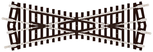 PECO ST-250 MEDIUM CROSSING (22½ ANGLE) INSULFROG OO GAUGE SETRACK CODE 100 TURNOUTS POINTS RIGID UNIT NICKEL SILVER TRACK WOODEN SLEEPERS