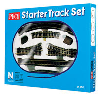 PECO ST-300 STARTER TRACK SET COMPLETE BOXED N GAUGE SETRACK CODE 80 UNIVERSAL  RIGID TRACK TRACKAGE SYSTEM