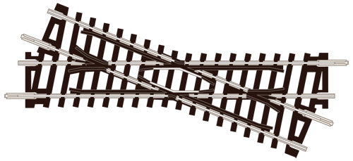 PECO ST-51 CROSSING LEFT HAND 22.5°ANGLE INSULFROG N GAUGE SETRACK CODE 80 CROSSING TRACK  NICKEL SILVER RAIL